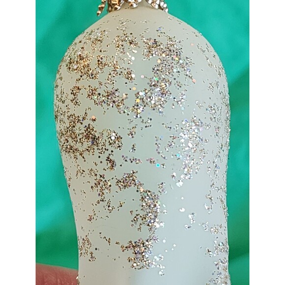 Assorted Lot Krebs Decorated Glass Christmas Ornaments Icicle Germany Gold White - Picture 9 of 16